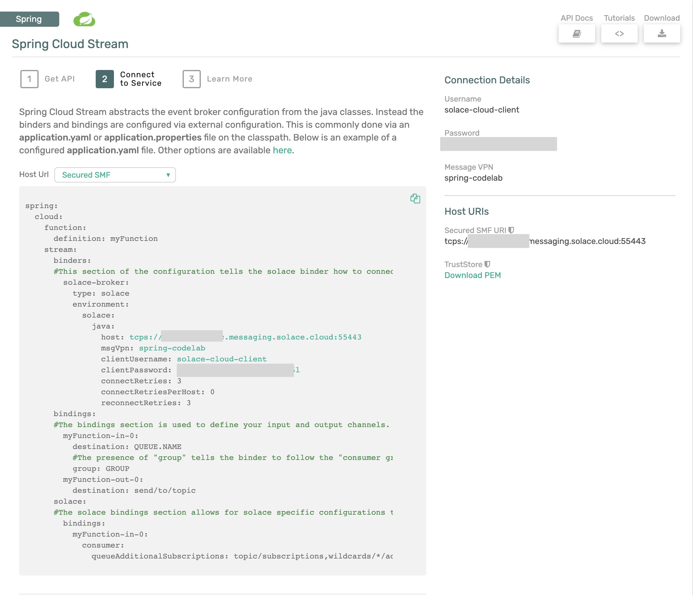 Connect to service menu Connect to service menu
